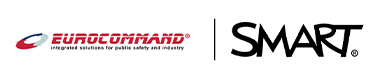 Eurocommand logo with tagline 'Integrated solutions for public safety and industry,' alongside the SMART Technologies logo.
