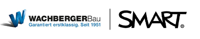 Wachberger Bau and SMART Technologies partnership logo.