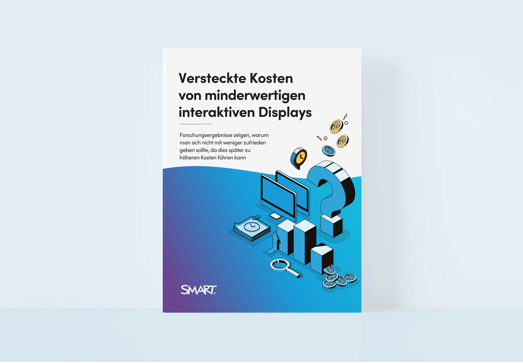 Image of a whitepaper titled 'Hidden costs of lower-quality Interactive displays'