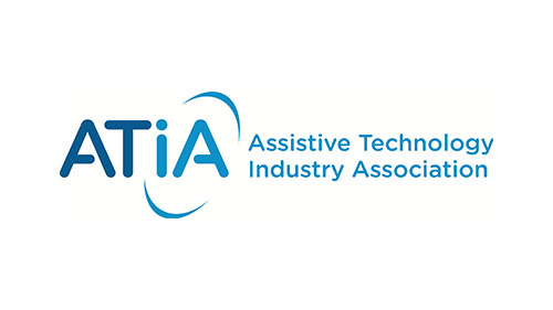 Logo for ATIA – Assistive Technology Industry Association.