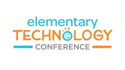 Logo for the Elementary Technology Conference with playful font and a smiley face in the word 'Technology.