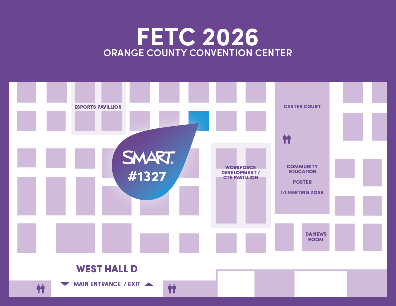 FETC map to SMART Technologies Booth for 2026