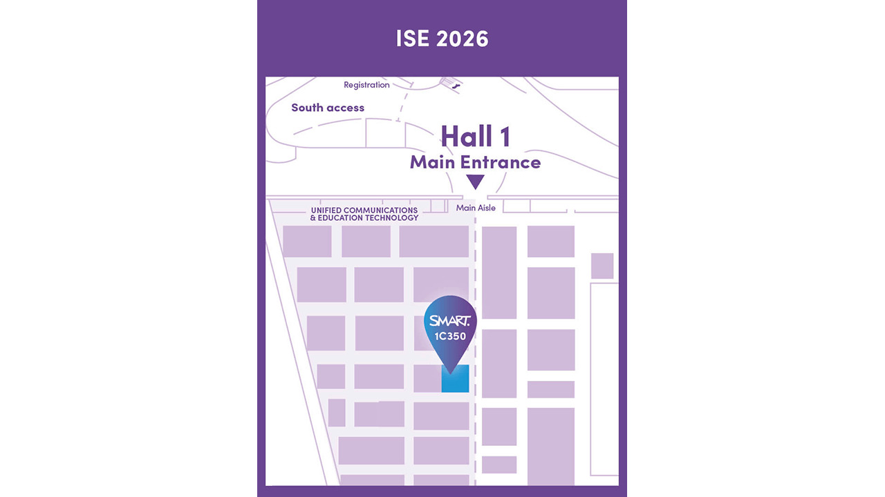 SMART Technologies map to booth at ISE 2026
