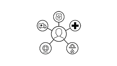 Icon representing multi-agency usage