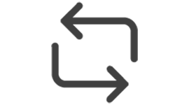 Outline-style icon of two arrows pointing in opposite directions.