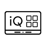 Icon representing SMART's iQ software within an interactive flat panel display