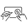 Icon representing multitouch displays