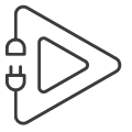 Icon representing plug and play