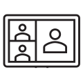 Icon representing video conferencing