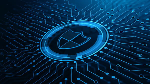 Visual of a shield representing privacy and security