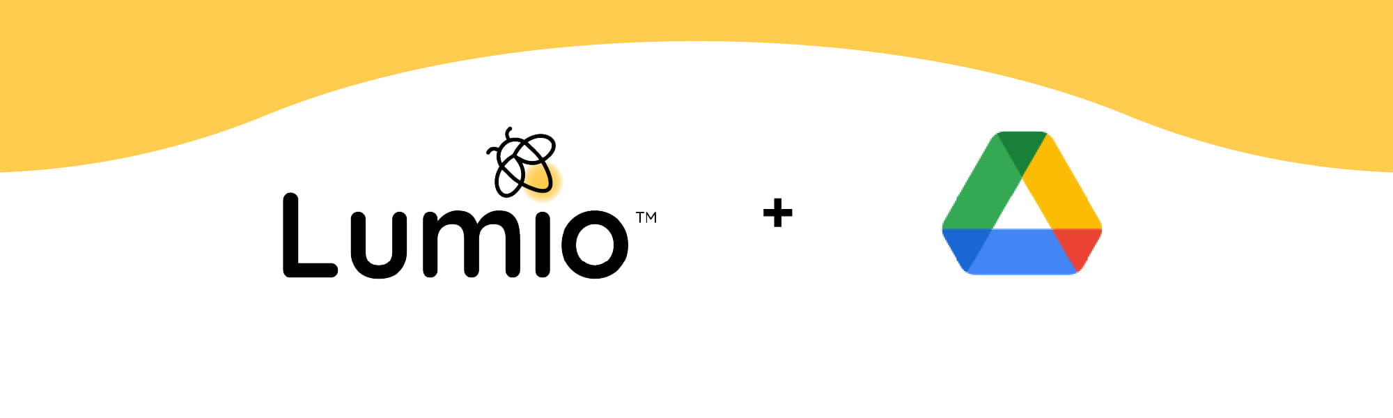 Images of the Lumio and Google Drive logos.