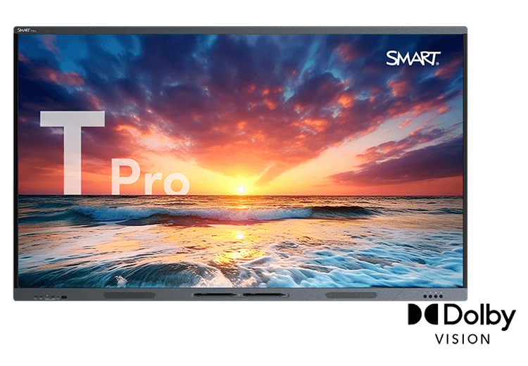 SMART Board T Pro series with Dolby vision logo