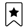 Icon representing the bookmark icon
