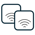 Icon representing dual microphones