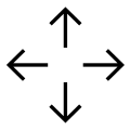 Icon of up, down, left, and right arrows
