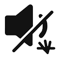 Icon representing no audio feedback