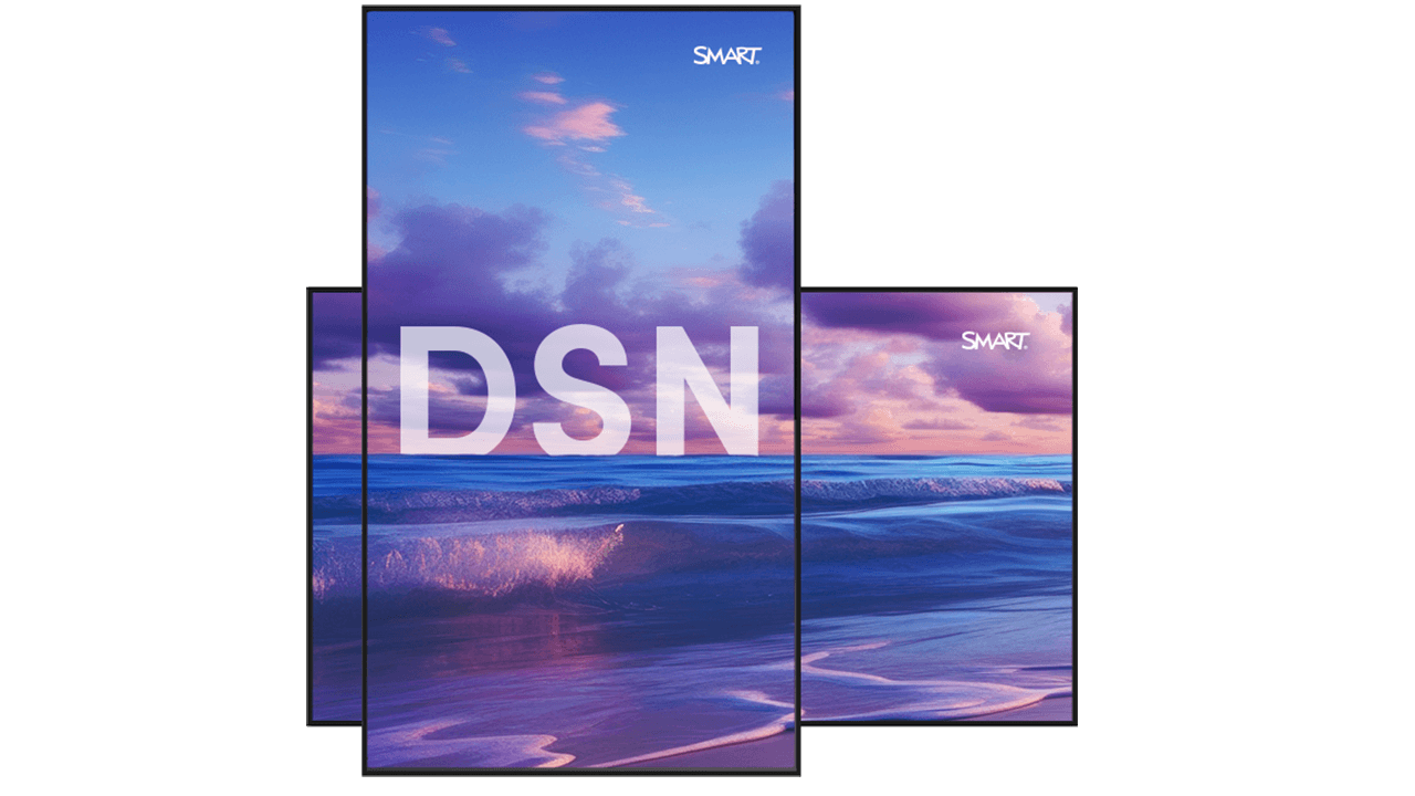 SMART DSN Series commercial digital signage displays showcasing high-impact visual content.